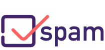 the word spam with a checkmark next to it.