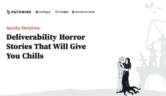 A slide with the title Deliverability Horror Stories that Will Give You Chills, a spooky tree and a zombie and witch hugging under the tree.
A slide with the title Deliverability Horror Stories that Will Give You Chills, a spooky tree and a zombie and witch hugging under the tree.