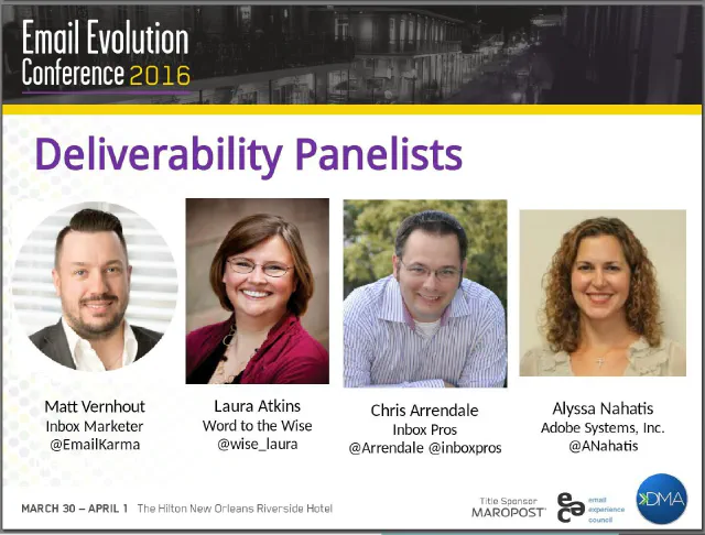 Slide from the Deliverability Panel Slide from the Deliverability Panel